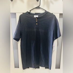 Men's Black Henley Shirt